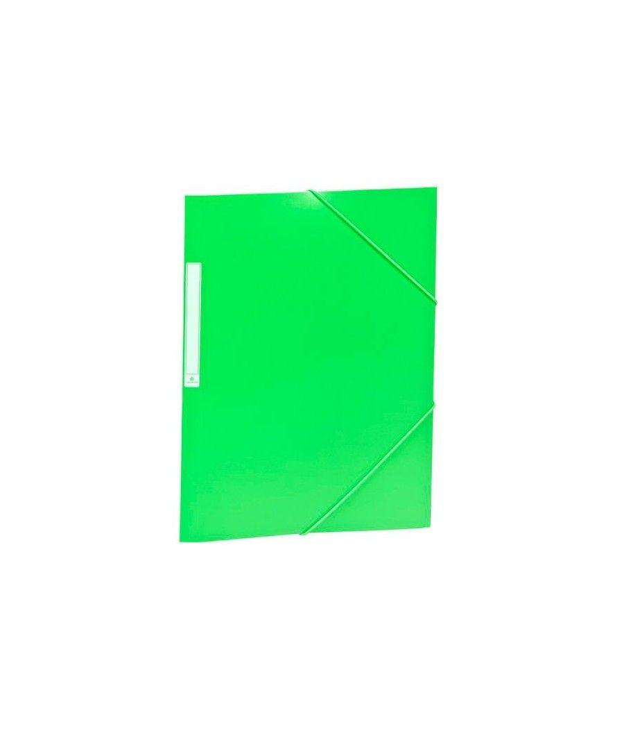 Carchivo carpeta 3 solapas folio c/gomas pp opaco verde