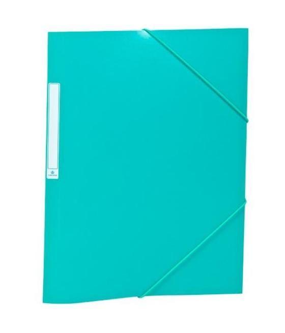 Carchivo carpeta 3 solapas folio c/gomas pp opaco verde oscuro