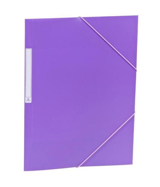 Carchivo carpeta 3 solapas folio c/gomas pp opaco violeta