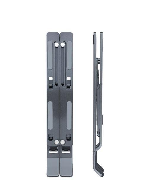 Soporte tooq tqlrs0035-al-g para portátil/ tablet hasta 15'/ gris