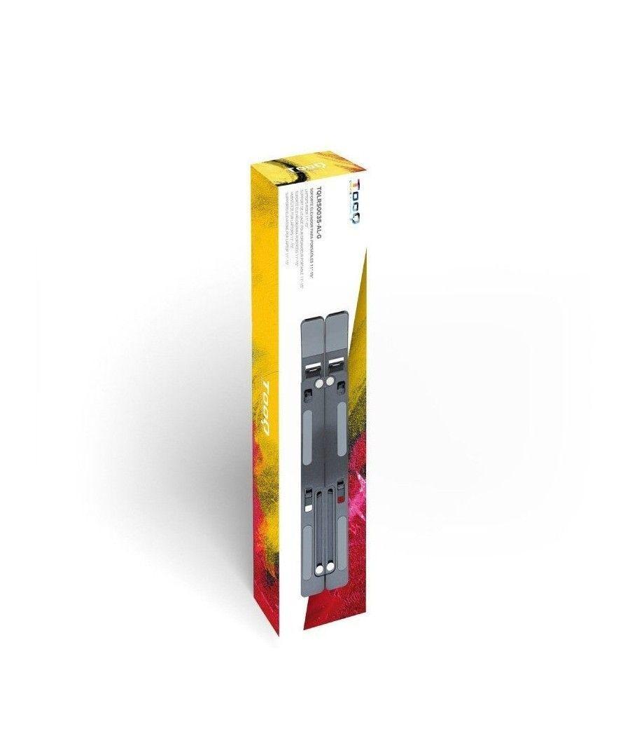 Soporte tooq tqlrs0035-al-g para portátil/ tablet hasta 15'/ gris