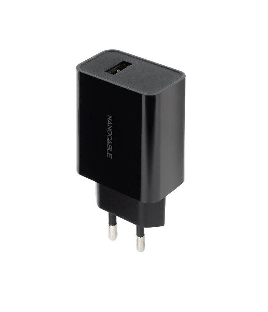 Cargador de pared nanocable 10.10.2004/ 1xusb/ 2.1a/ negro