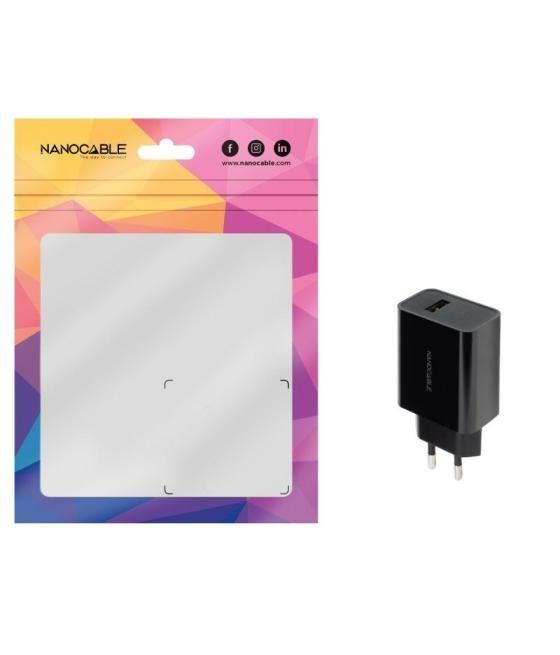 Cargador de pared nanocable 10.10.2004/ 1xusb/ 2.1a/ negro