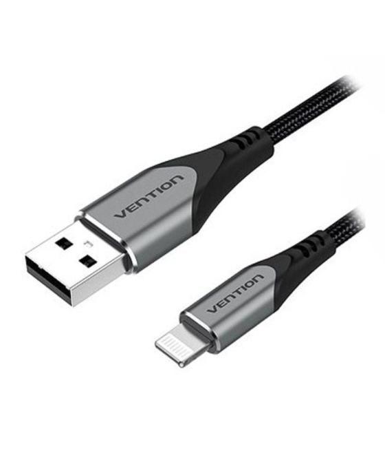 Cable usb 2.0 lightning vention labhf/ usb macho - lightning macho/ 1m/ gris