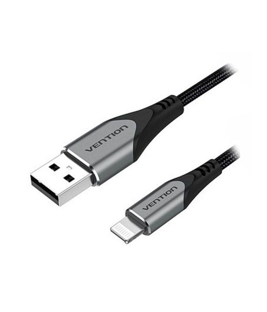 Cable usb 2.0 lightning vention labhf/ usb macho - lightning macho/ 1m/ gris