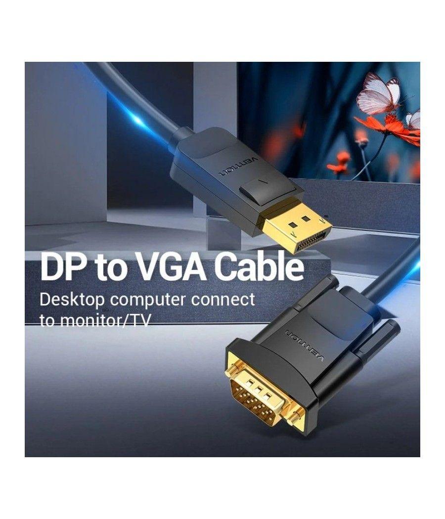 Cable conversor vention hblbg/ displayport macho - vga macho/ 1.5m/ negro