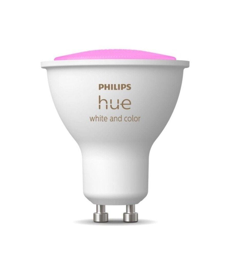 Bombilla led inteligente philips hue white and color/ casquillo gu10/ 5.2w/ 350 lúmenes/ 2000k-6500k/ precisa philips hue bridge