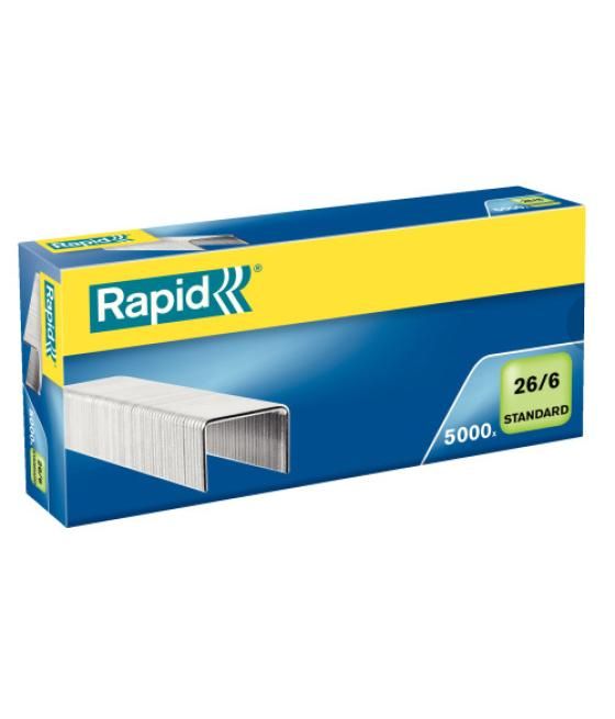 Caja 5000 grapas 26/6 estándar galvanizadas rapid 24861800