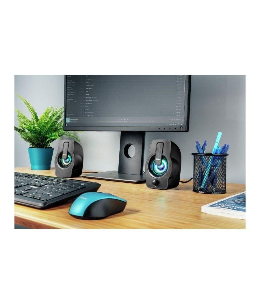 Altavoces Trust Gemi RGB/ 12W/ 2.0 - Imagen 5