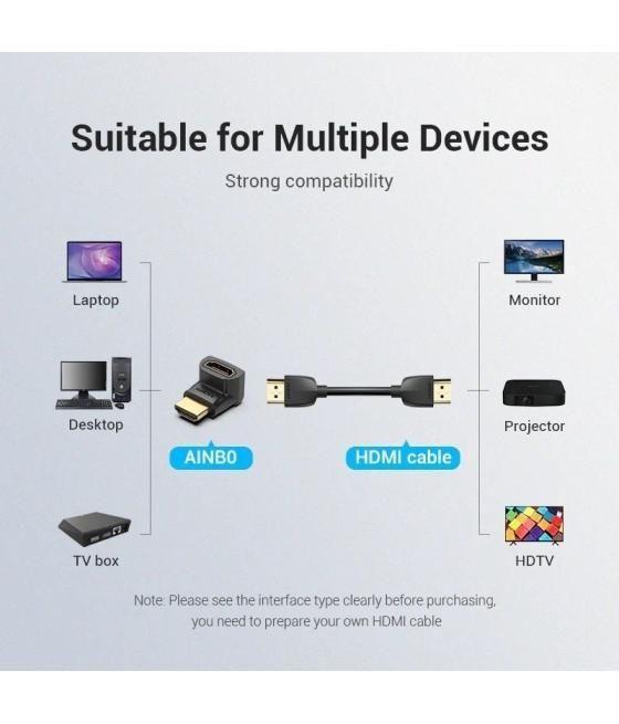 Adaptador hdmi 4k 270º vention ainb0/ hdmi macho a hdmi hembra