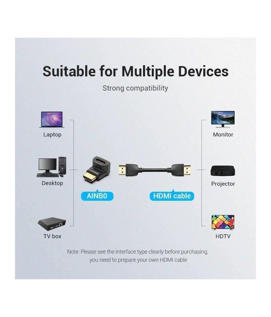 Adaptador hdmi 4k 270º vention ainb0/ hdmi macho a hdmi hembra