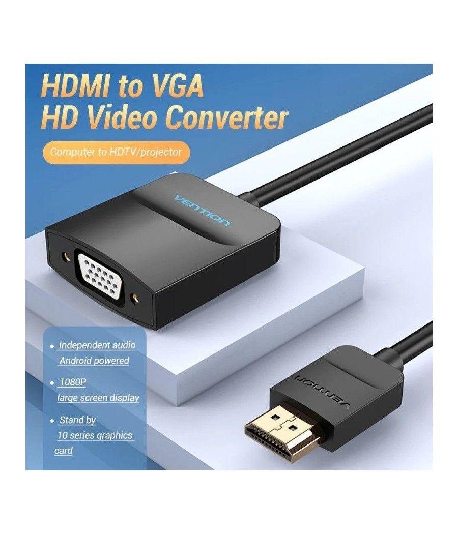 Convertidor hdmi a vga vention 42154/ hdmi macho a vga hembra