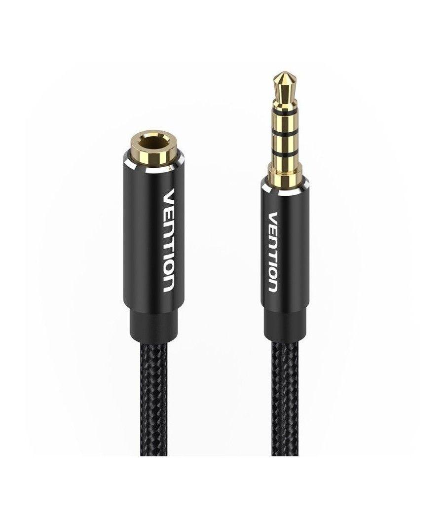 Cable estéreo vention bhcbg/ jack 3.5 macho - jack 3.5 hembra/ 1.5m/ negro