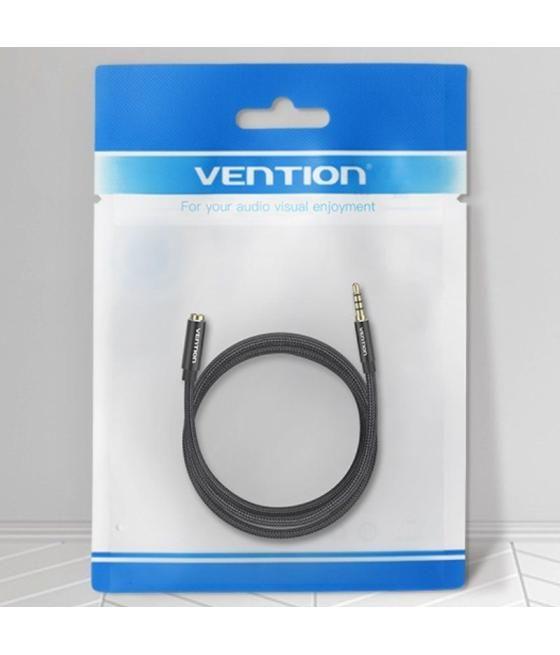 Cable estéreo vention bhcbg/ jack 3.5 macho - jack 3.5 hembra/ 1.5m/ negro