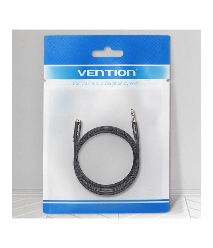 Cable estéreo vention bhcbg/ jack 3.5 macho - jack 3.5 hembra/ 1.5m/ negro