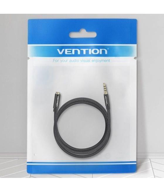 Cable estéreo vention bhcbi/ jack 3.5 macho - jack 3.5 hembra/ 3m/ negro