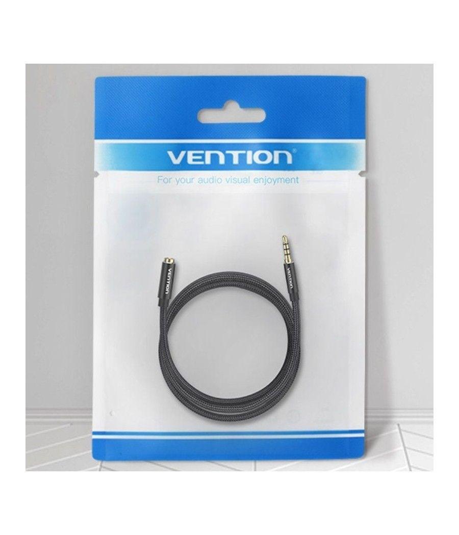 Cable estéreo vention bhcbi/ jack 3.5 macho - jack 3.5 hembra/ 3m/ negro