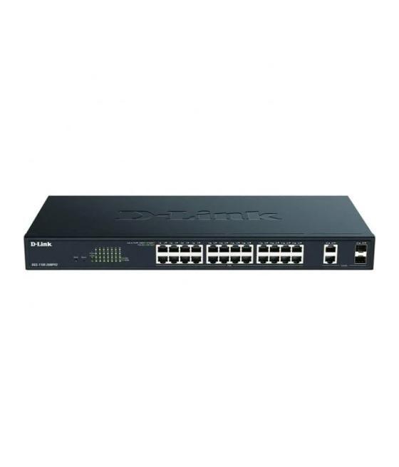 Switch semigestionable d-link dgs-1100-26mpv2/e 24p giga poe (370w) + 2p giga combo rack