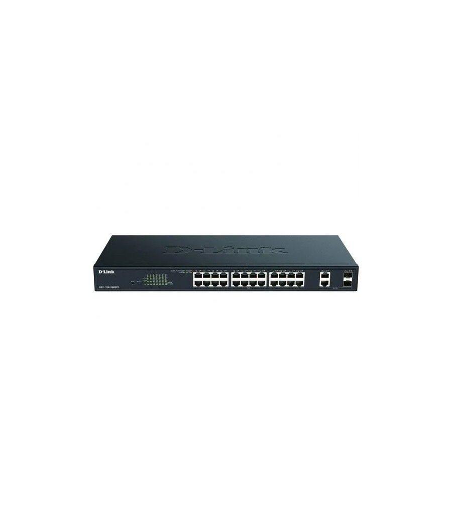 Switch semigestionable d-link dgs-1100-26mpv2/e 24p giga poe (370w) + 2p giga combo rack