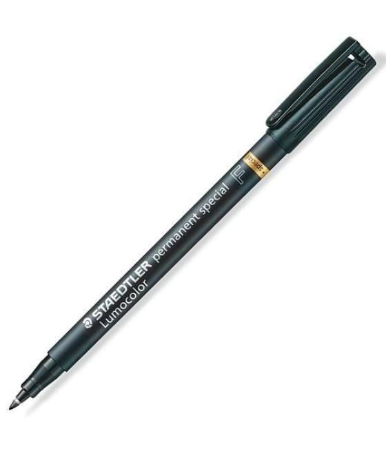 Staedtler rotulador especial permanente lumocolor f negro pack 10 unidades