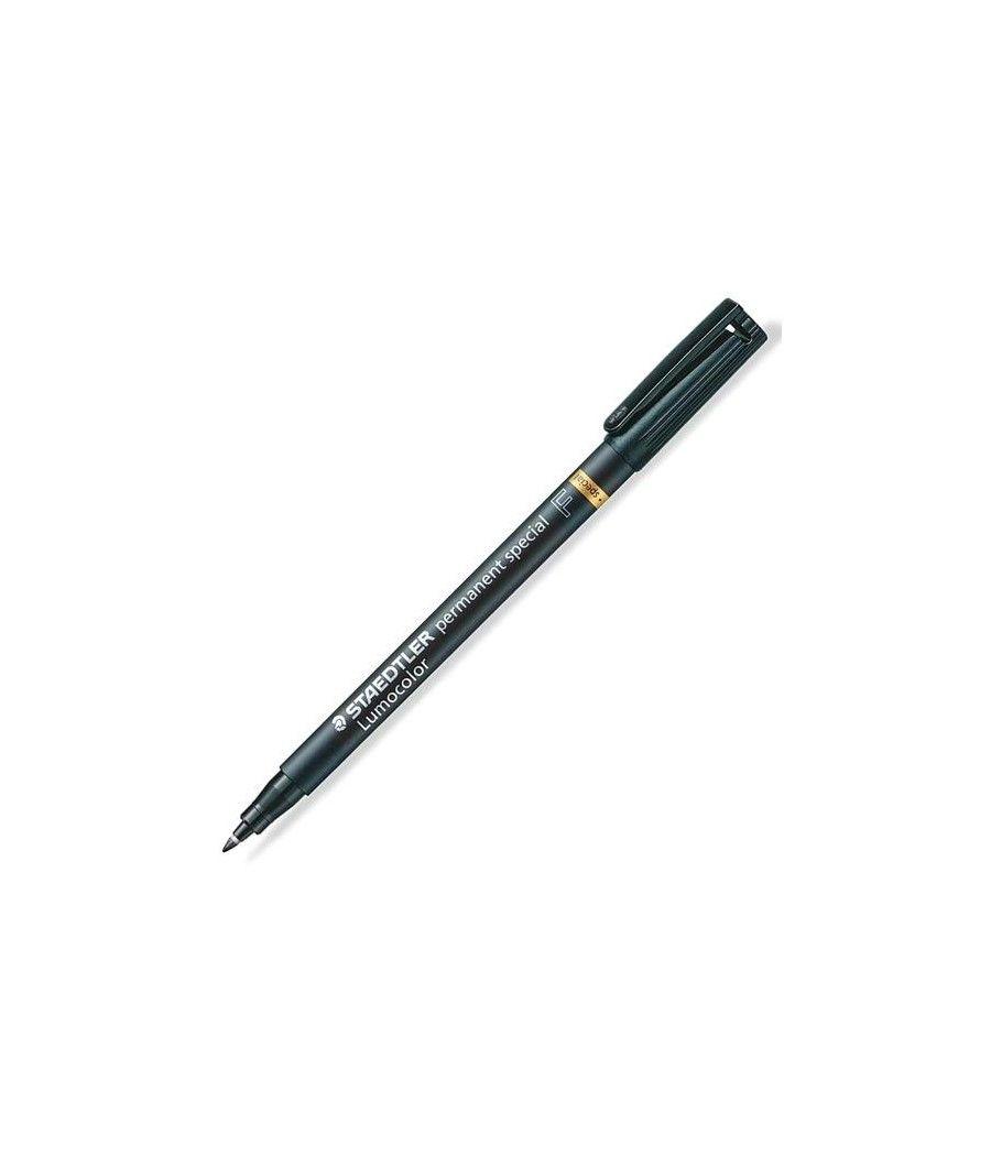 Staedtler rotulador especial permanente lumocolor f negro pack 10 unidades