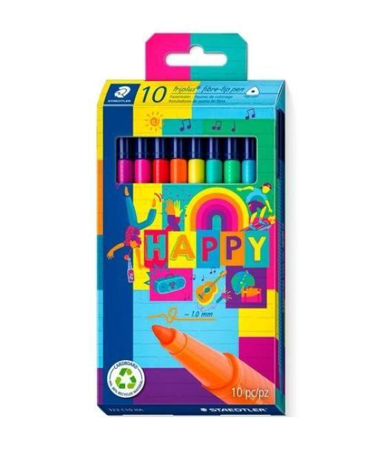 Staedtler rotulador triplus color 323 estuche 10 c/surtidos