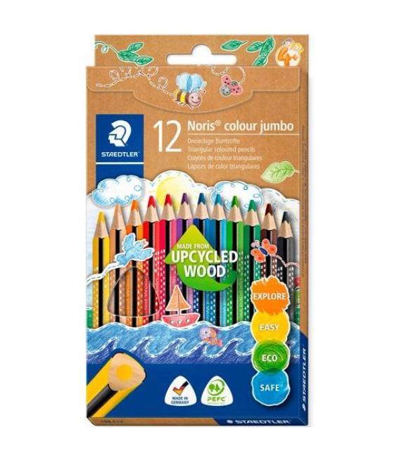 Staedtler lápices de colores noris colour jumbo estuche de 12 surtidos