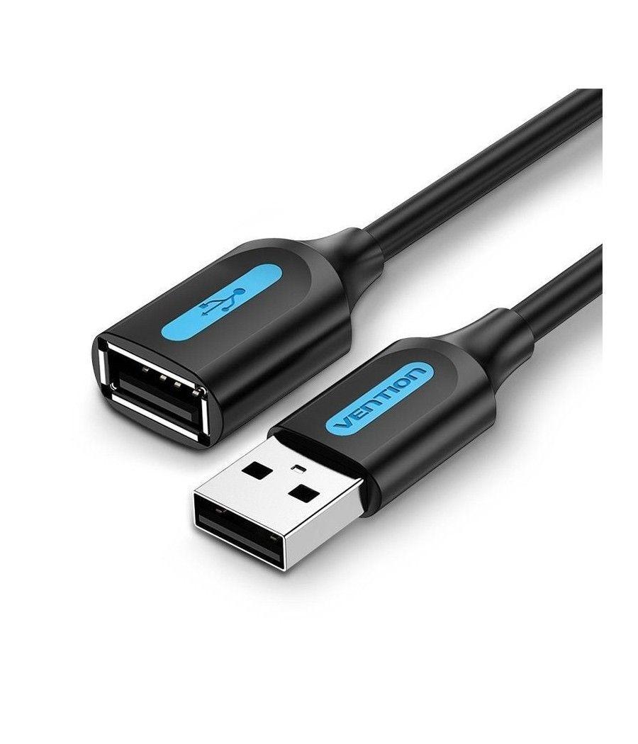 Cable alargador usb 2.0 vention cbibh/ usb macho - usb hembra/ 2m/ negro