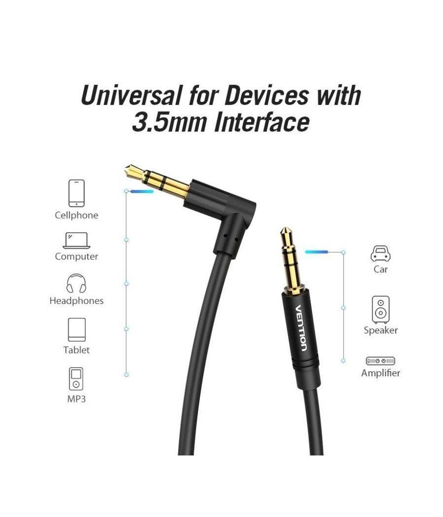 Cable estéreo vention bakbg-t/ jack 3.5 macho - jack 3.5 macho/ 1.5m/ negro