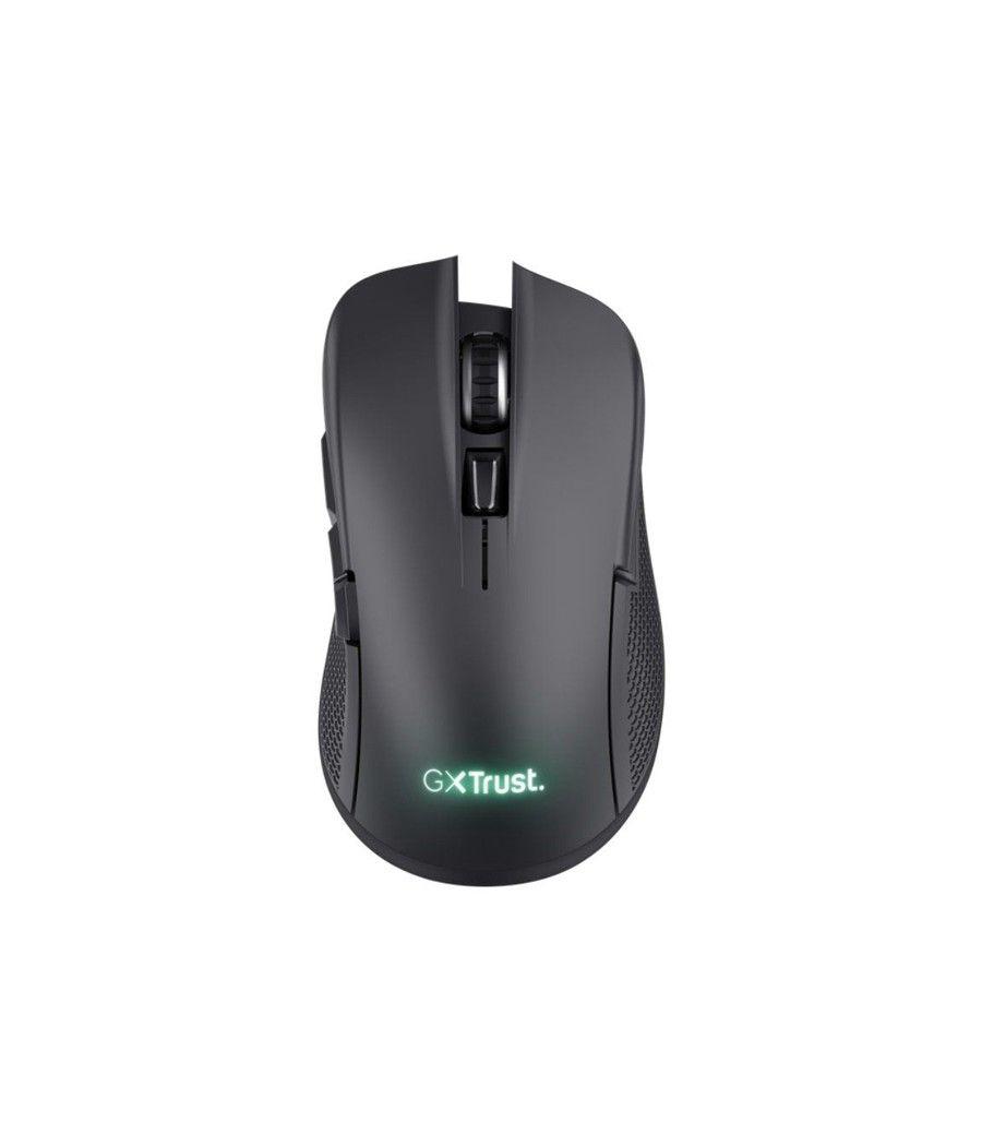 Mouse wireless trust gaming gxt 923w ybar rgb 7200dpi 6 botones recargable 50h color negro 24888