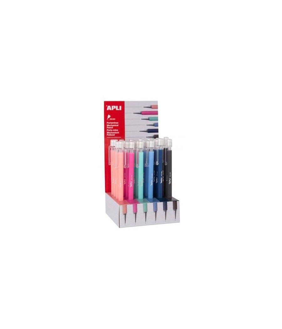 Apli expositor portaminas 0,5 mm colores surtidos -24u-