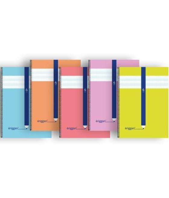 Eriggan cuaderno espiral folio 80h 70gr 4mm tapa cartoncillo c/surtidos pack 5 unidades