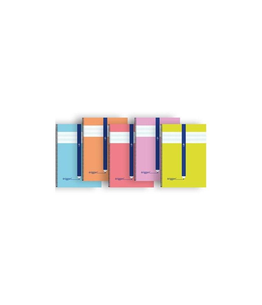 Eriggan cuaderno espiral folio 80h 70gr 4mm tapa cartoncillo c/surtidos pack 5 unidades