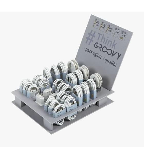 Groovy expositor de cables, auriculares y cargadores -29u-
