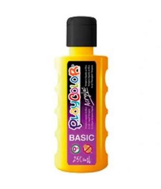 Playcolor pintura acrylic basic botella 250ml amarillo