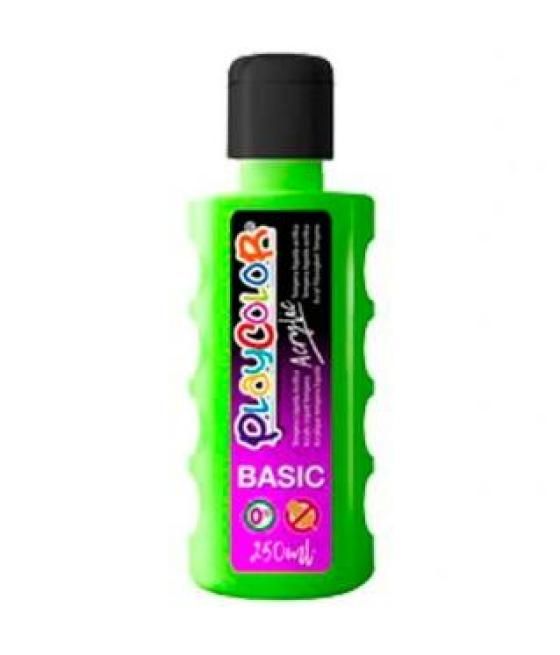 Playcolor pintura acrylic basic botella 250ml verde claro