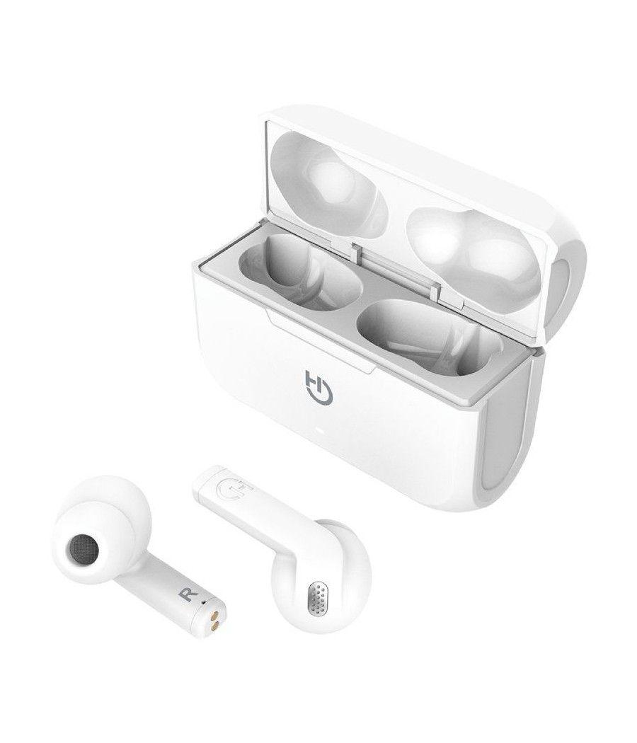 Auriculares Bluetooth Hiditec Fenix TWS con estuche de carga/ Autonomía 6h/ Blancos - Imagen 2