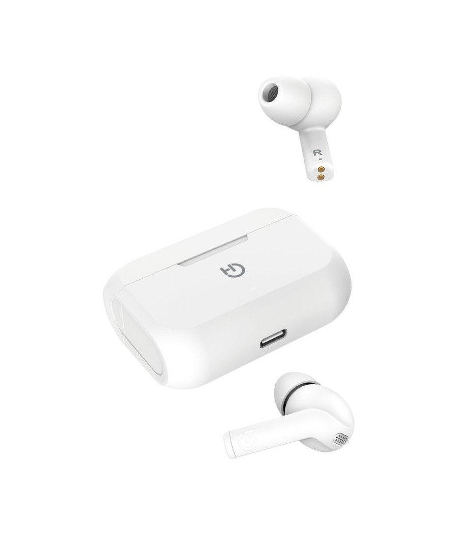 Auriculares Bluetooth Hiditec Fenix TWS con estuche de carga/ Autonomía 6h/ Blancos - Imagen 4