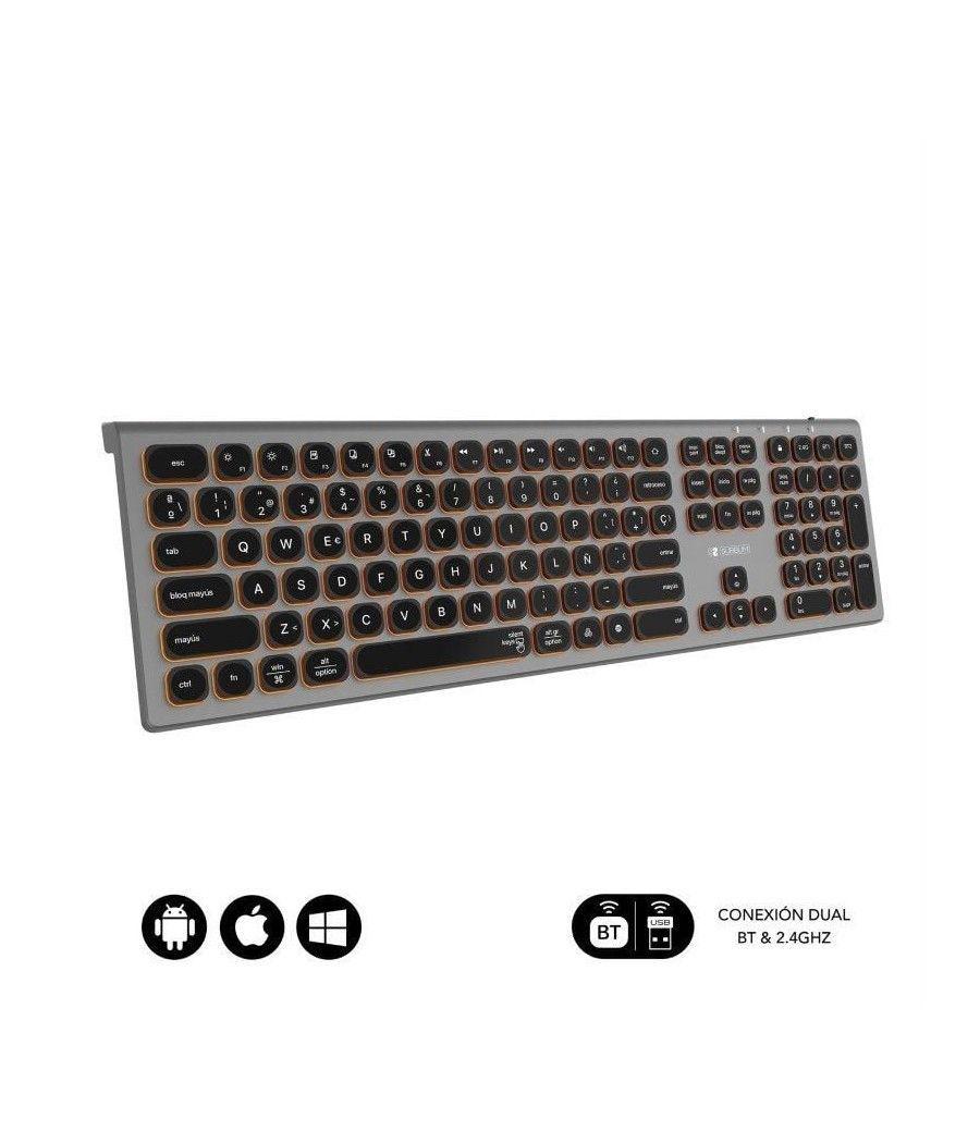 Teclado inalámbrico subblim master/ gris y negro