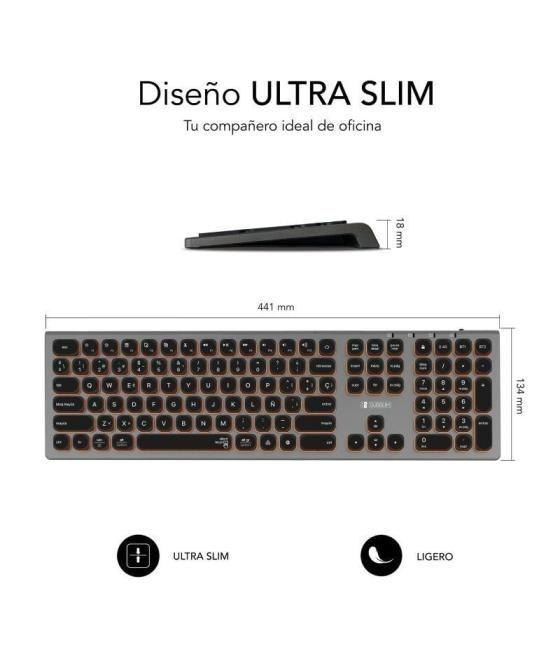 Teclado inalámbrico subblim master/ gris y negro