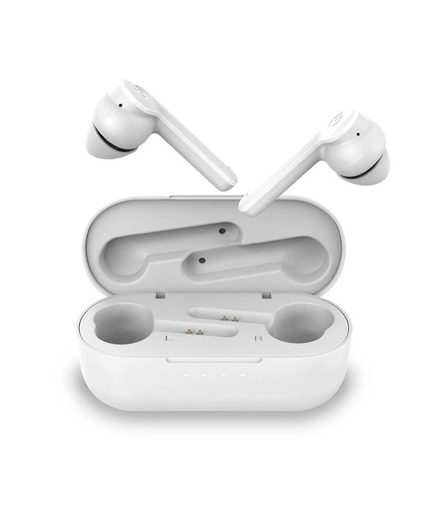 Auriculares Bluetooth Hiditec Vesta con estuche de carga/ Autonomía 8h/ Blancos - Imagen 1