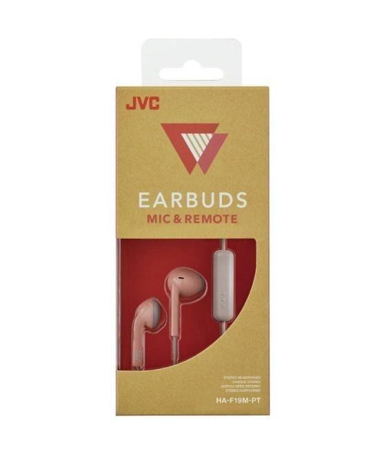 Auriculares jvc ha-f19m-pt-e/ con micrófono/ jack 3.5/ rosas