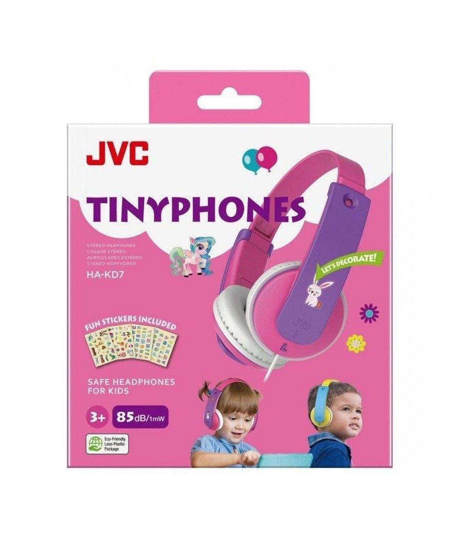 Auriculares infantiles jvc ha-kd7/ jack 3.5/ rosas