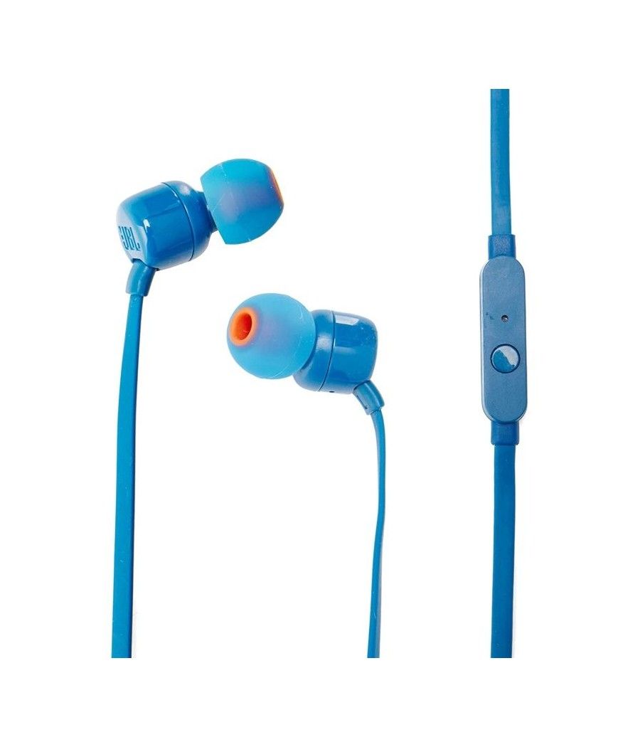 Auriculares Intrauditivos JBL T110/ con Micrófono/ Jack 3.5/ Azules - Imagen 2