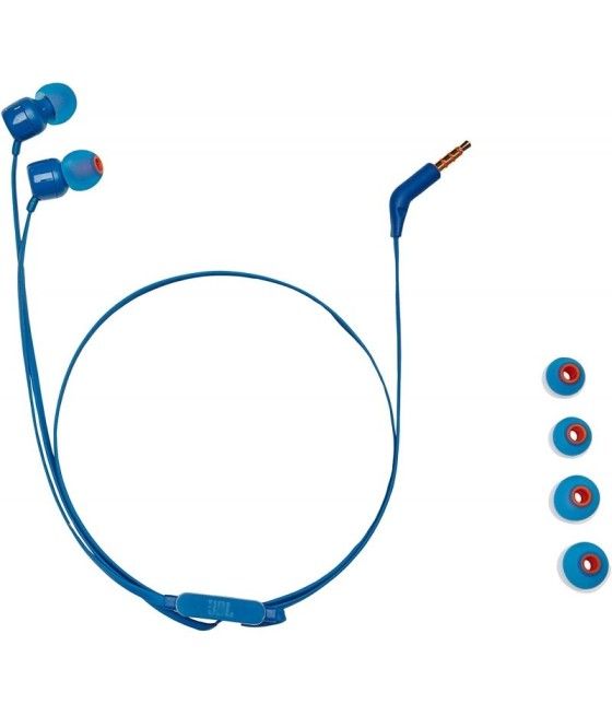 Auriculares Intrauditivos JBL T110/ con Micrófono/ Jack 3.5/ Azules - Imagen 3