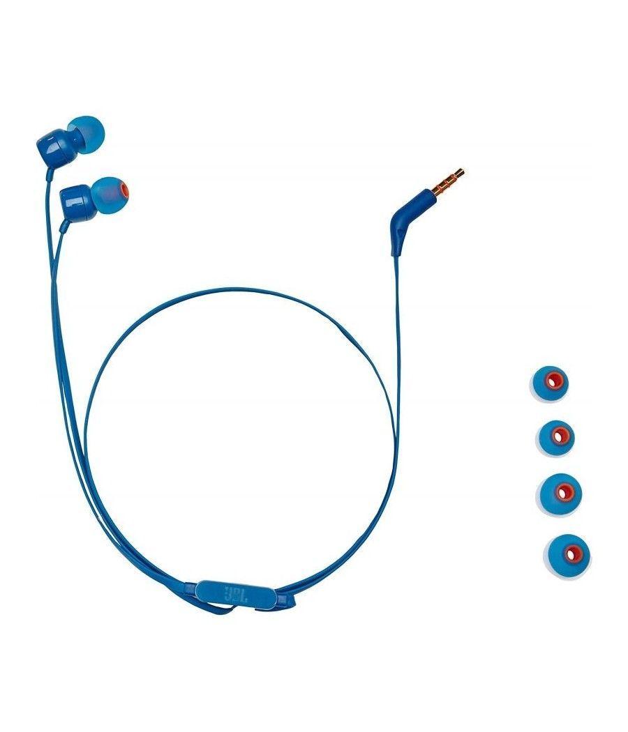 Auriculares Intrauditivos JBL T110/ con Micrófono/ Jack 3.5/ Azules - Imagen 3
