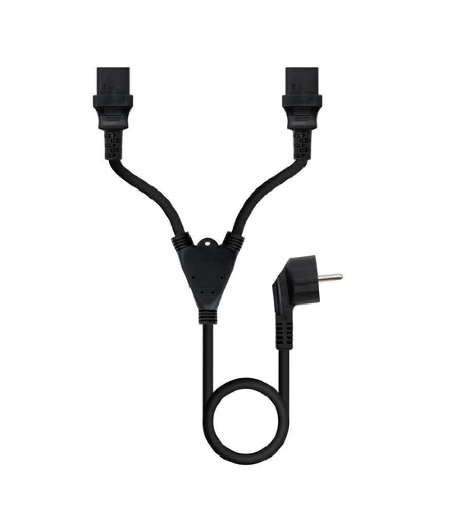 Nanocable - cable alimentación cee7/m - 2xc13/h, 1.8 m