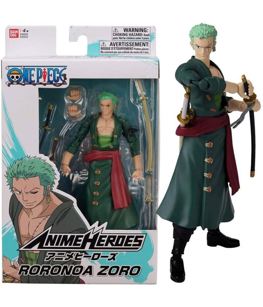 Figura bandai one piece anime heroes roronoa zoro