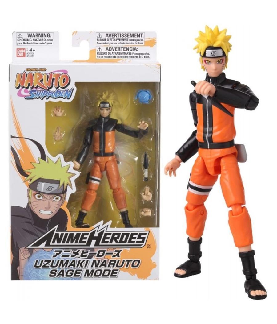 Figura bandai anime heroes naruto uzumaki naruto sage mode