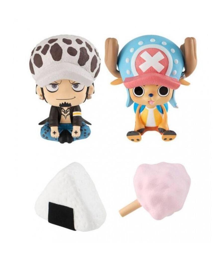 Pack 2 figuras megahouse one piece look up trafalgar d law & tony tony chopper con regalos sorpresa